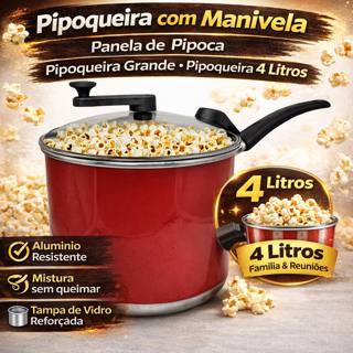 Pipoqueira de alumínio 4 L